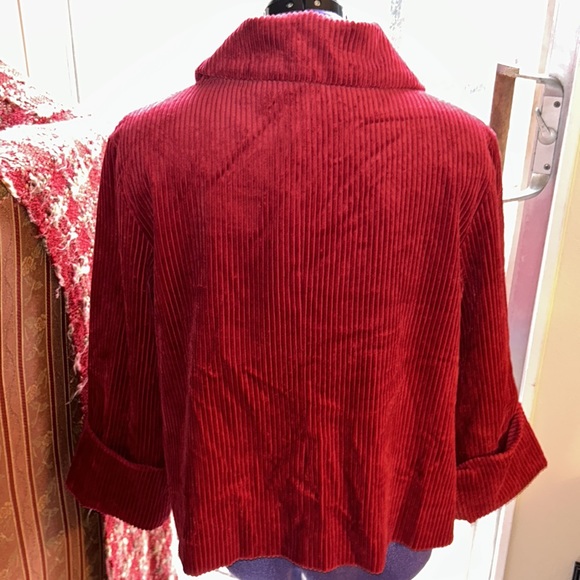 Liz Claiborne Festive Red Corduroy Jacket - Picture 4 of 10